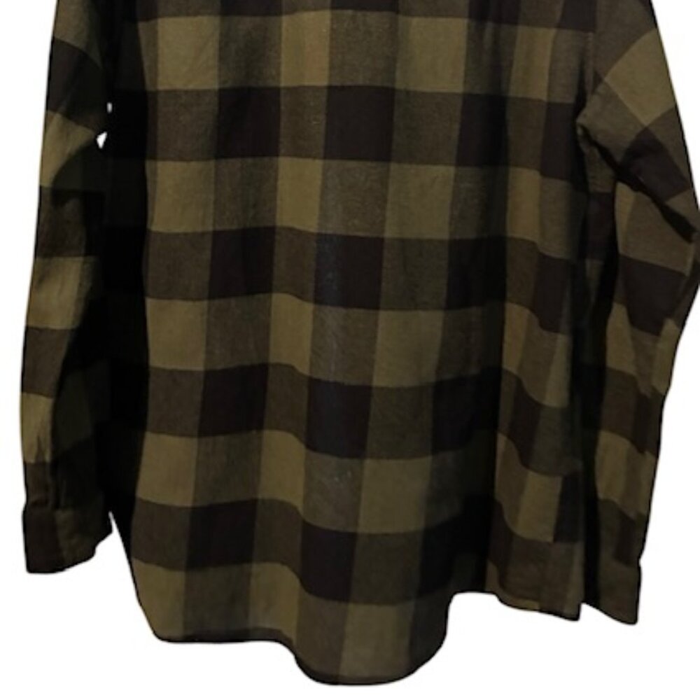 H&M Divided Long Sleeve Collared Button Down Flannel Shirt-Size XL-Grn/Blk Plaid - Picture 7 of 7